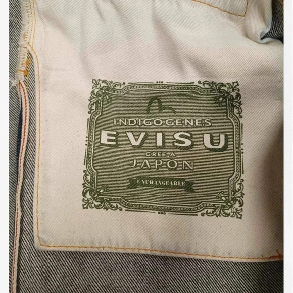 Evisu Heritage Osaka Japan Dark Wash Button Fly Jeans Size 28 - Picture 10 of 10
